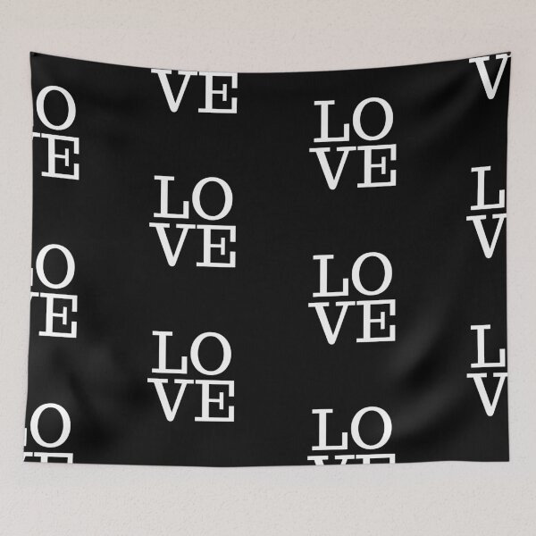 Item preview, LOVE (White on Black) designed and sold by JazzPWall.
