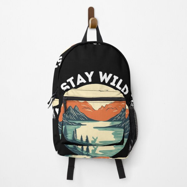 Item preview, Stay Wild Mountain Lake Sunset Scene designed and sold by JusText.