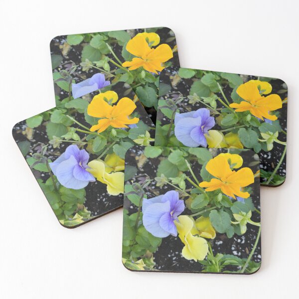 Item preview, Multicolored pansies in a garden designed and sold by AuraPixelshop.