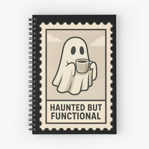 Artikelvorschau, Haunted But Functional – Niedlicher Geister-Kaffeestempel (Minimal Vintage) entworfen und verkauft von Ajdaprint.