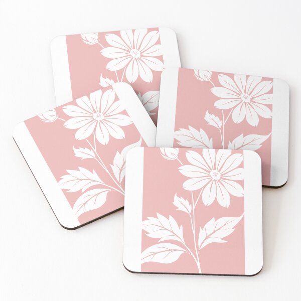 Item preview, Minimalist White Flower Wall Art – Pink Neutral Floral Print designed and sold by sana designer.