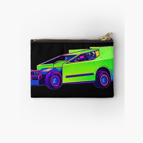 Item preview, Vaporwave Modified Race Car | Neon Green Dirt Track Racer designed and sold by MACodDesigns.