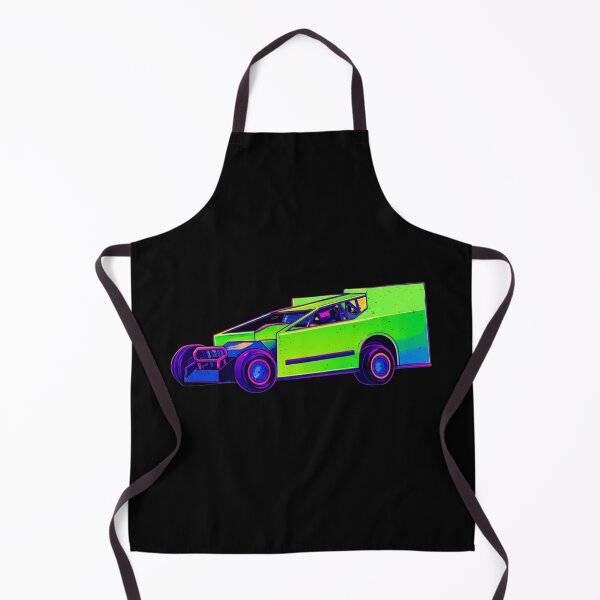 Item preview, Vaporwave Modified Race Car | Neon Green Dirt Track Racer designed and sold by MACodDesigns.