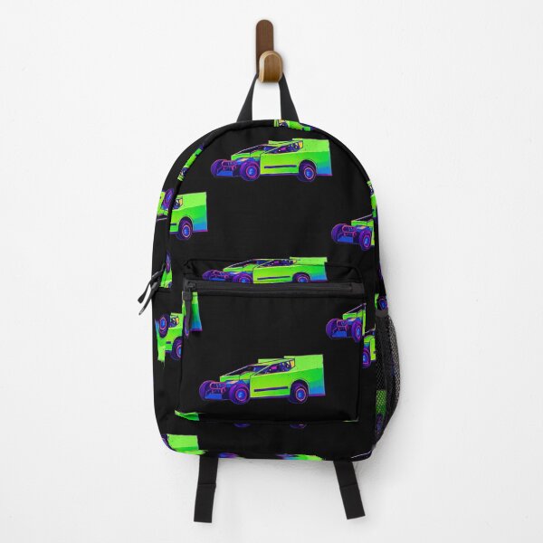 Item preview, Vaporwave Modified Race Car | Neon Green Dirt Track Racer designed and sold by MACodDesigns.