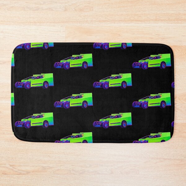 Item preview, Vaporwave Modified Race Car | Neon Green Dirt Track Racer designed and sold by MACodDesigns.