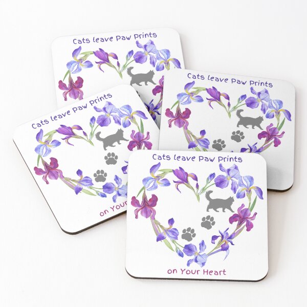 Item preview, Cats Leave Paw Prints On Your Heart designed and sold by MYCatStuff.