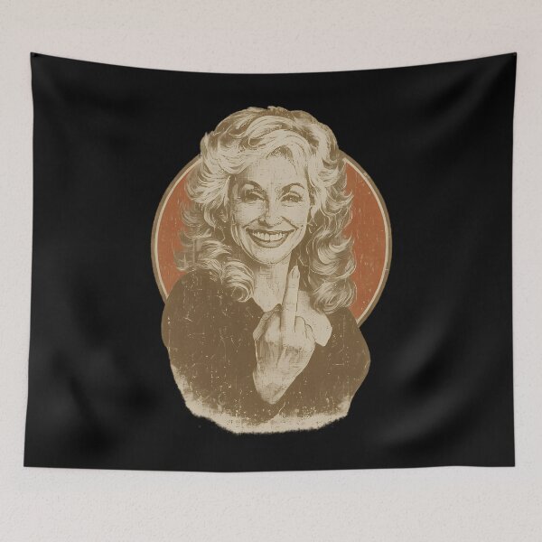 Item preview, Dolly Parton Retro Middle Finger Country Music designed and sold by Baby-Care.