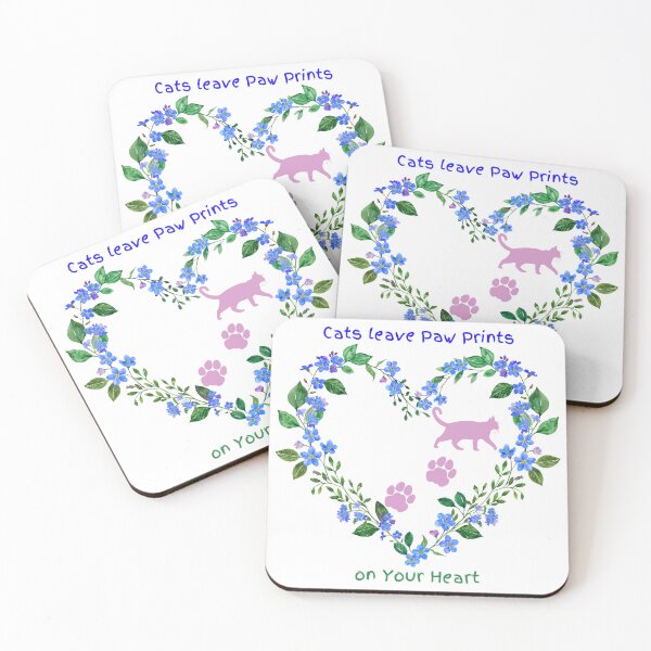 Item preview, Cats Leave Paw Prints On Your Heart designed and sold by MYCatStuff.