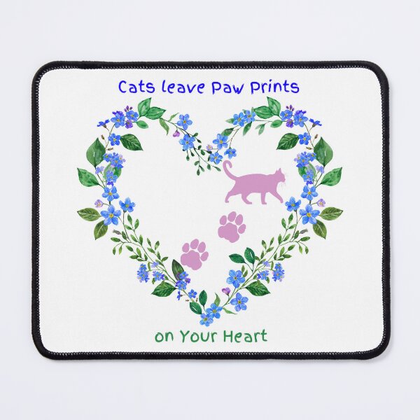 Item preview, Cats Leave Paw Prints On Your Heart designed and sold by MYCatStuff.