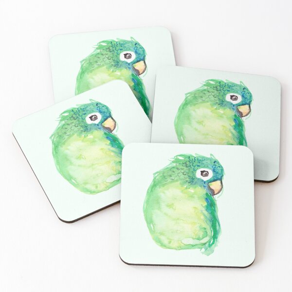 Item preview, Blue Crowned parakeet bird illustration designed and sold by art-elodie-g.