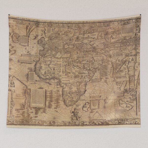 Item preview, Old Vintage Map of the World 1516 by Martin Waldseemuller Historical Design designed and sold by Artycom.