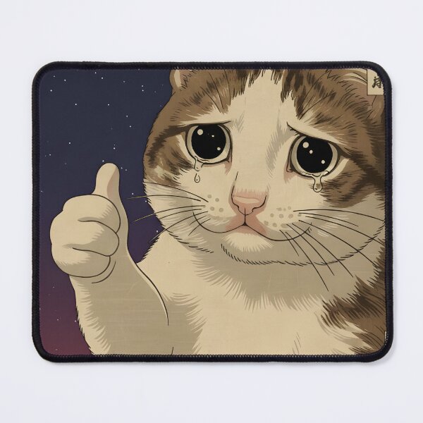 Item preview, Thumbs Up Sad Cat designed and sold by MEMERY MUSEUM.