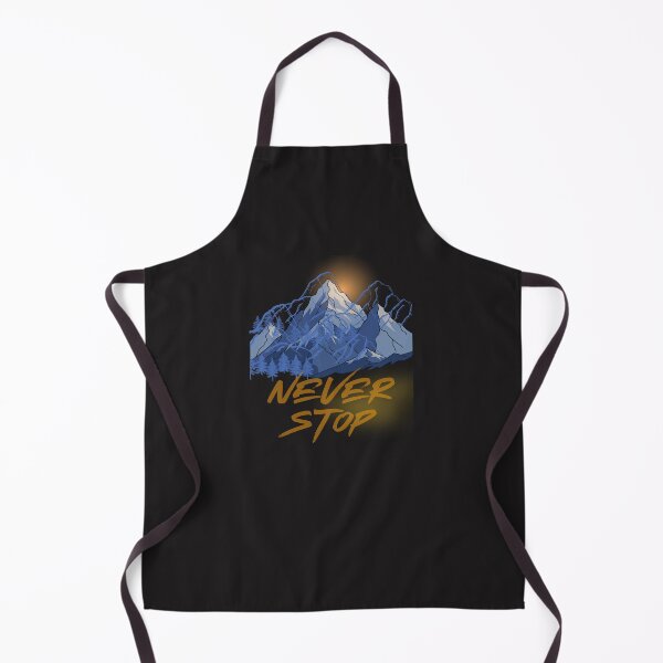 Item preview, Never Stop – Mountain Hiking & Travel Motivation Design designed and sold by Aquarius-club.