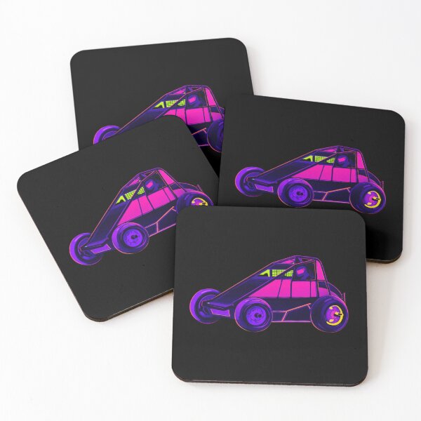 Item preview, Neon Sprint Car Vector | Retro Vaporwave Racing Art designed and sold by MACodDesigns.