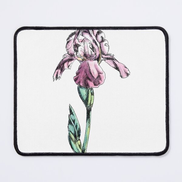 Item preview, Pink Iris Flower Botanical Illustration Pen and Ink designed and sold by Nathan Graves Art.