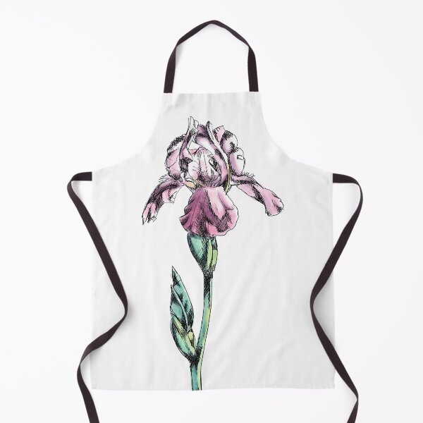 Item preview, Pink Iris Flower Botanical Illustration Pen and Ink designed and sold by Nathan Graves Art.