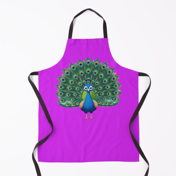 Item preview,  Colorful Peacock Label – Front & Side View with Fan-Shaped Tail   designed and sold by PaintMeWorld.