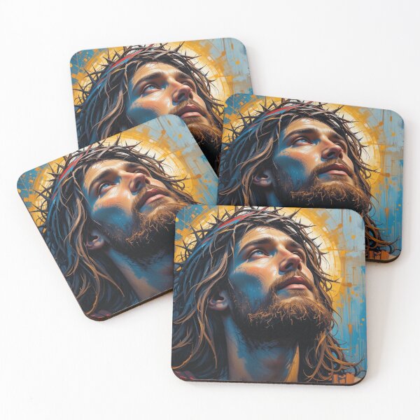 Item preview, Jesus with Crown of Thorns - Religious Art on Canvas - Holy Week designed and sold by ZENTIO.