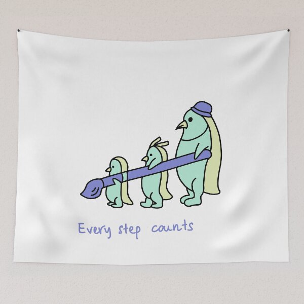 Item preview, Every Step Counts Penguin Family Illustration designed and sold by Baby-Care.