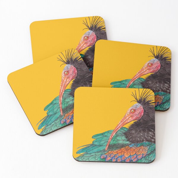 Item preview, Northern Bald Ibis watercolour painting designed and sold by art-elodie-g.