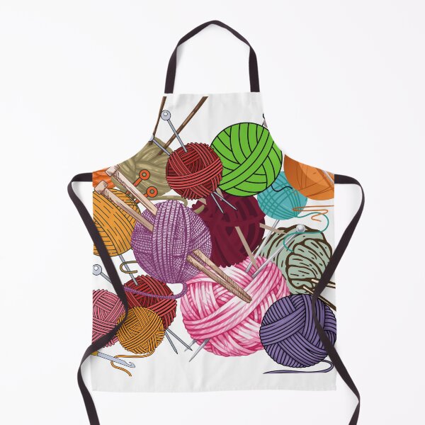 Item preview, Colorful Yarn Balls with Knitting Needles – Handmade Craft Illustration designed and sold by GoldenSparkleShop.