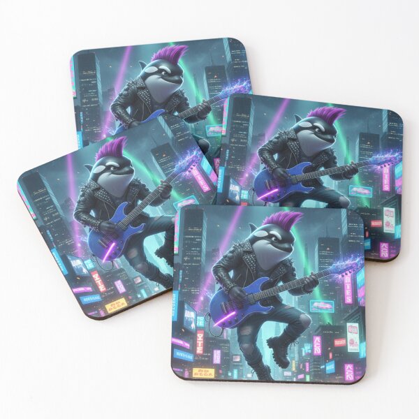 Item preview, The Neon Shredder: Cyberpunk Orca Rocker2071 designed and sold by Mood & Muse Studio.