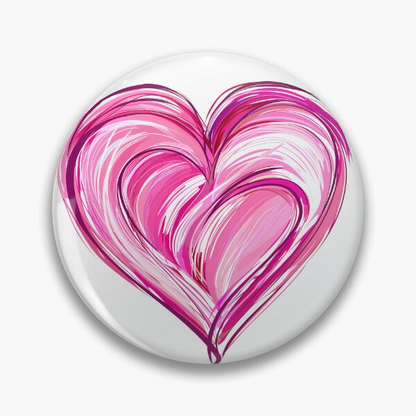 Item preview, Vibrant Swirl Pink Heart Saint Valentine's Day - Bold Brush Stroke Love Explosion Art Print designed and sold by DesignArtist.ia.