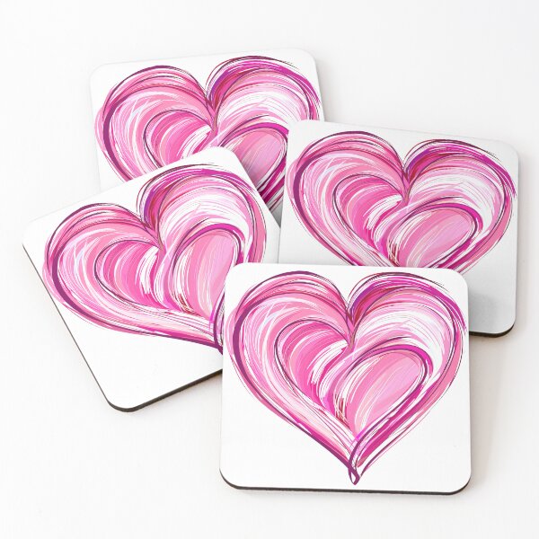 Item preview, Vibrant Swirl Pink Heart Saint Valentine's Day - Bold Brush Stroke Love Explosion Art Print designed and sold by DesignArtist.ia.