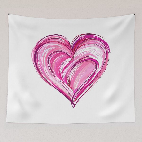 Item preview, Vibrant Swirl Pink Heart Saint Valentine's Day - Bold Brush Stroke Love Explosion Art Print designed and sold by DesignArtist.ia.