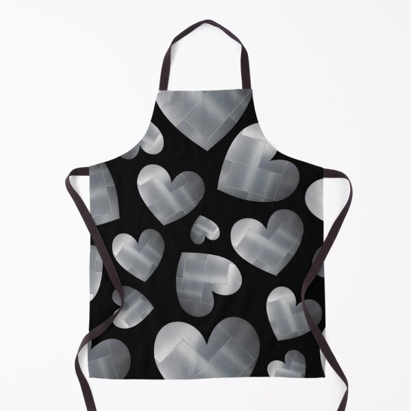 Item preview, An abundance of silver hearts on black designed and sold by Yamy Morrell Art and Design.