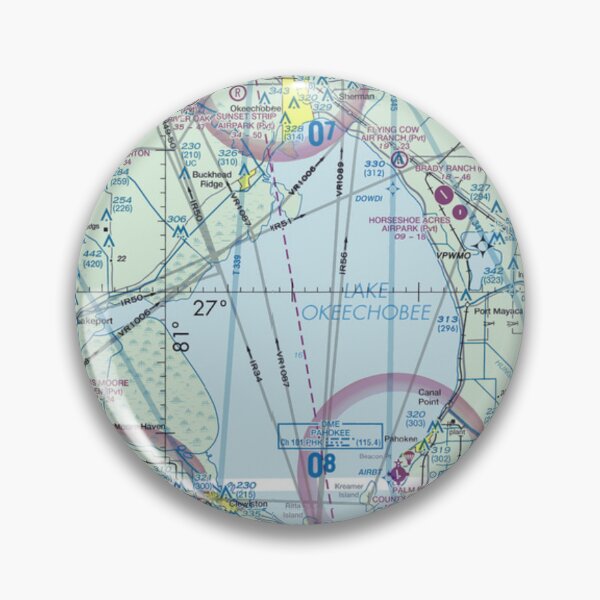 Item preview, Lake Okeechobee on VFR sectional chart Florida pilots designed and sold by PilotandPlane.