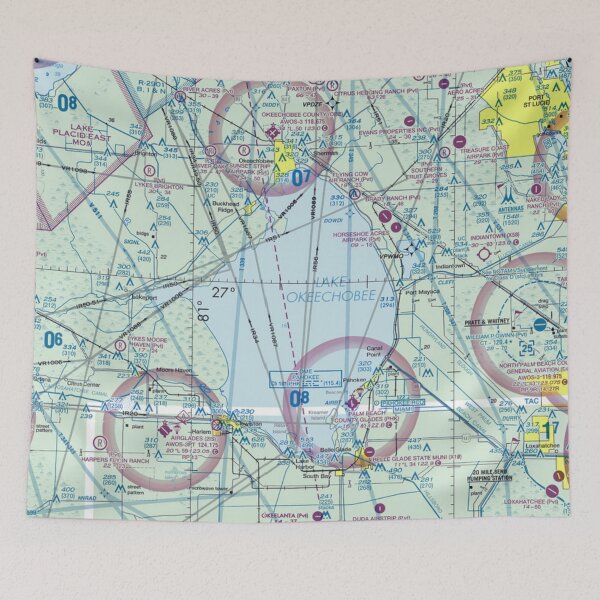 Item preview, Lake Okeechobee on VFR sectional chart Florida pilots designed and sold by PilotandPlane.