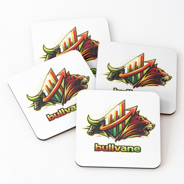 Item preview, Bullvane Trading Logo Sticker | Bull vs Bear Stock Market Chart designed and sold by QuirkyCartel.