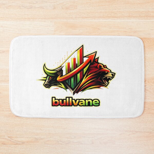 Item preview, Bullvane Trading Logo Sticker | Bull vs Bear Stock Market Chart designed and sold by QuirkyCartel.