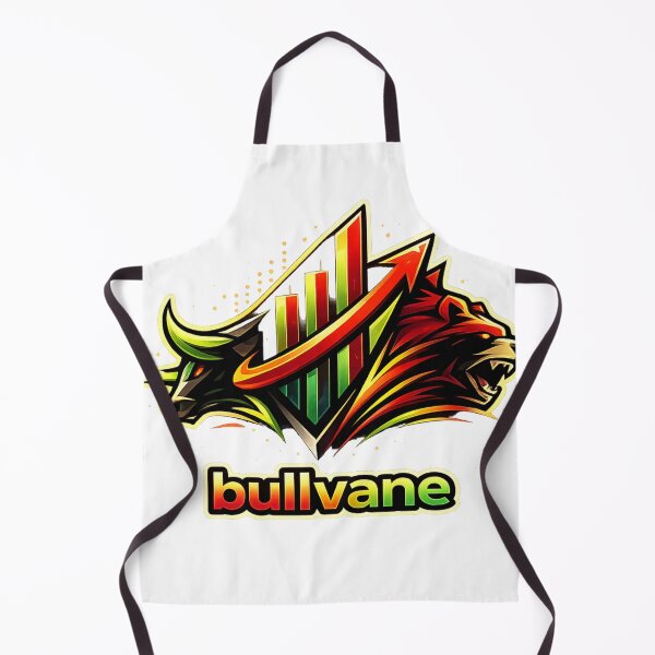 Item preview, Bullvane Trading Logo Sticker | Bull vs Bear Stock Market Chart designed and sold by QuirkyCartel.