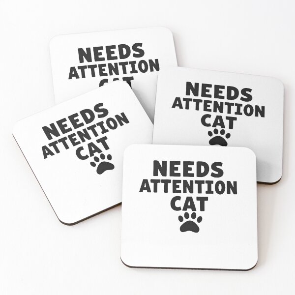 Item preview, Needs Attention Cat – Funny Minimalist Design for Developers & Cat Lovers designed and sold by FeelFreeStore.