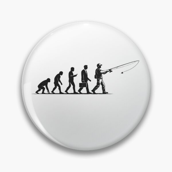 Item preview, Evolution of an Angler – Funny Fishing Silhouette Design designed and sold by FischingVibes.