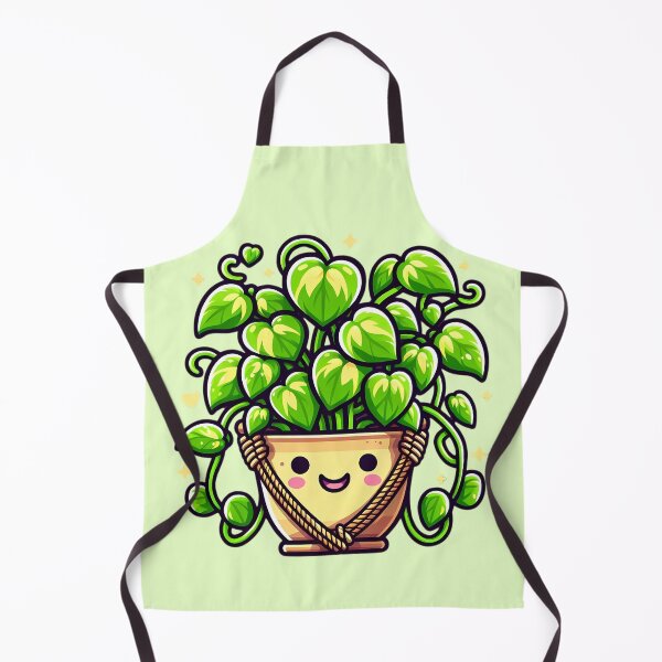 Item preview, Kawaii Hanging Pothos Plant - Happy Houseplant Character designed and sold by GREENZ0NE.