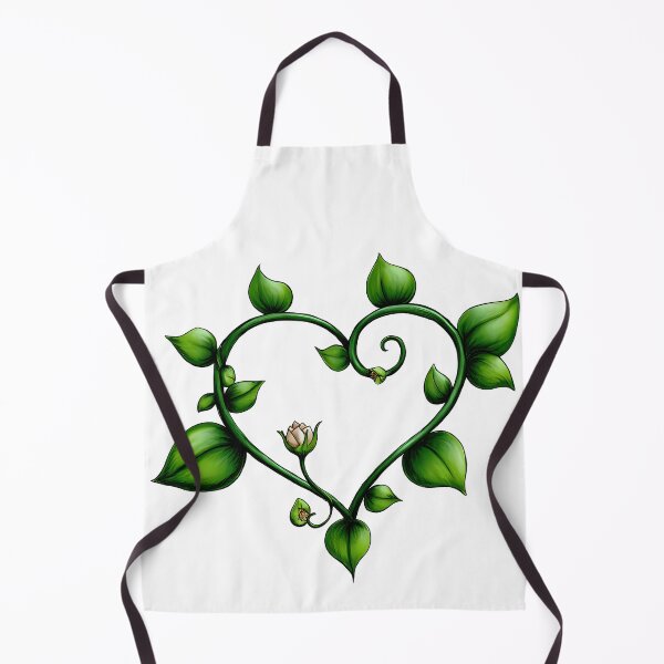 Item preview, Green Vine Heart Rosebud Saint Valentine's Day - Gothic Romantic Nature Love Art Print designed and sold by DesignArtist.ia.