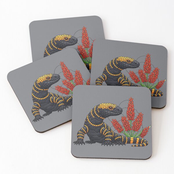 Item preview, Gila Monster Stained Glass Botanical Reptile Art designed and sold by BirdsnStuff.