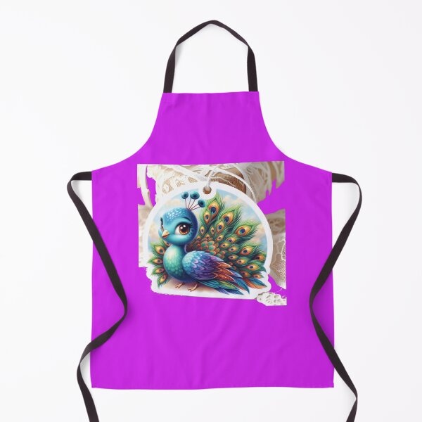 Item preview, Colorful Peacock Label – Front & Side View with Fan-Shaped Tail   designed and sold by PaintMeWorld.