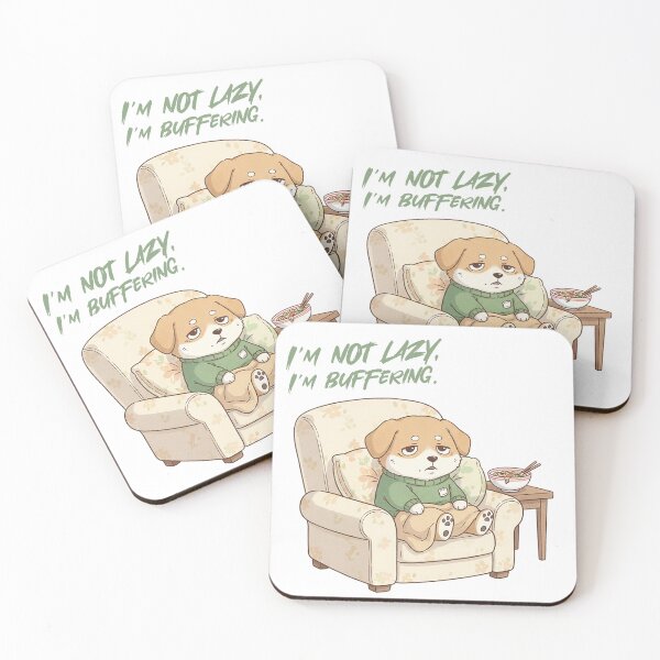 Item preview, funny dog, I’m not lazy, I’m buffering. designed and sold by Tonsala.