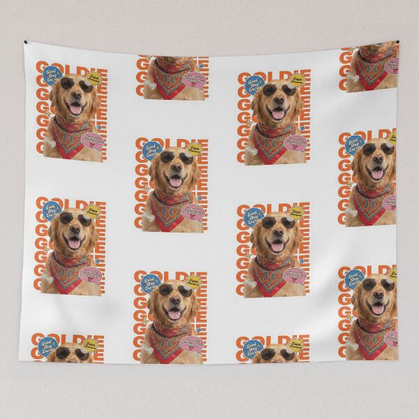 Item preview, Golden Retriever Happy Smiling Dog designed and sold by ArtzyFlow.