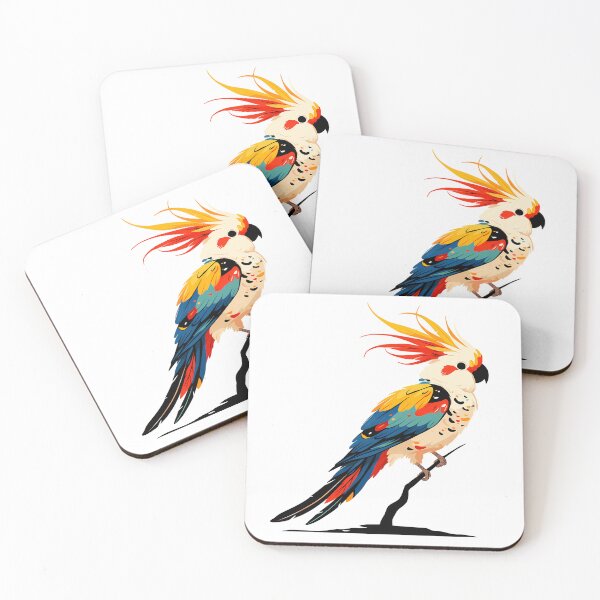 Item preview, Vibrant Cockatiel Bird Art designed and sold by kidsdesingart1.