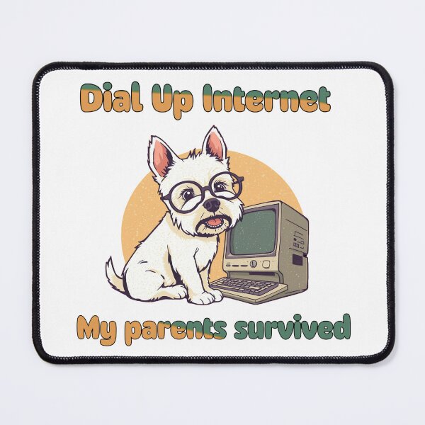 Item preview, My parents survived dial up internet Dog designed and sold by OscarArtistry.