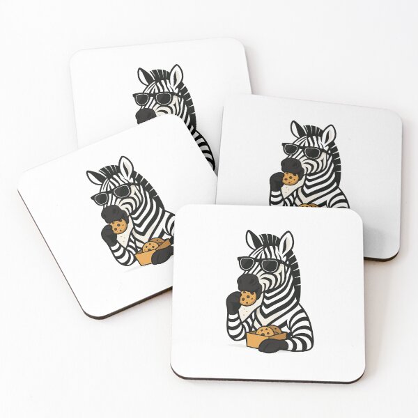 Item preview, Cool Zebra Eating Cookies designed and sold by ARTGENERATESART.