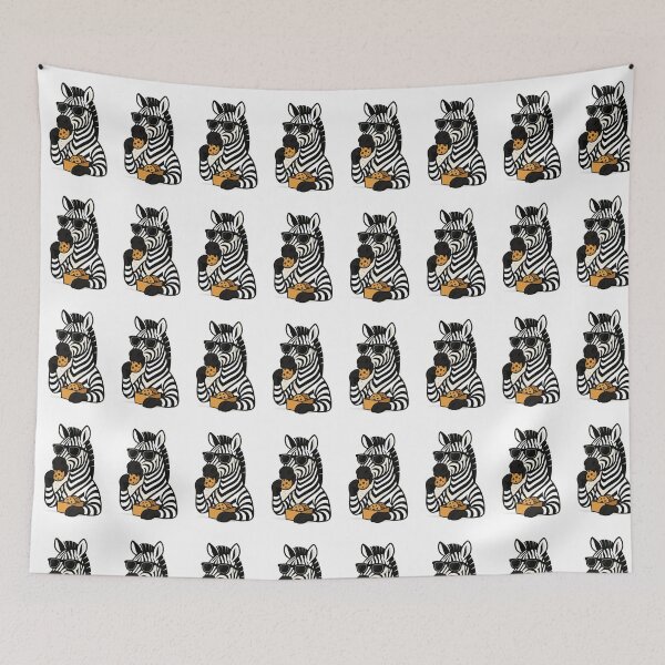 Item preview, Cool Zebra Eating Cookies designed and sold by ARTGENERATESART.