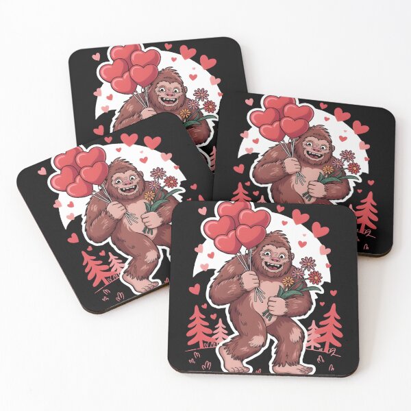 Item preview, Funny Bigfoot in Love Heart Happy Valentine's Day designed and sold by MizoX7.