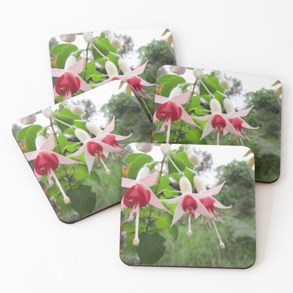Item preview, Fuchsia flowers, queen's earrings designed and sold by AuraPixelshop.