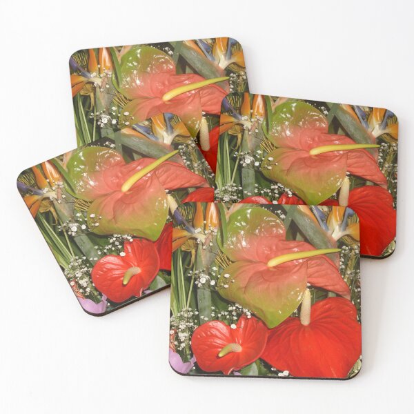 Item preview, Vibrant flowers with Anthuriums and Bird of Paradise designed and sold by AuraPixelshop.